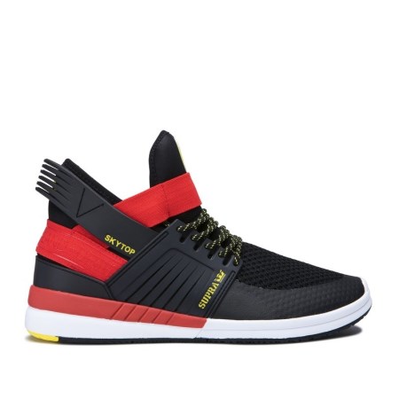 Supra Skytop V Svart/Rød Høye Sneakers Dame [NO-8-N148]